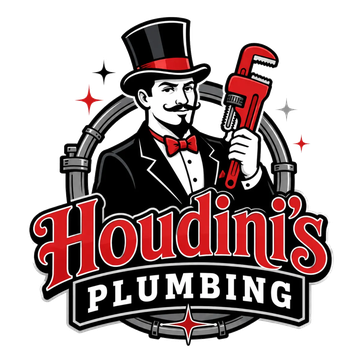 Houdini's Plumbing badge logo